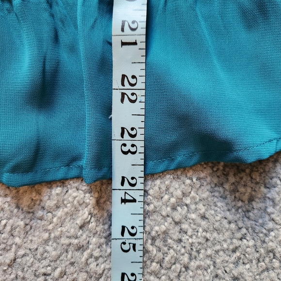 NWT NY Collection SS button-down blouse w/ tank top Size L Color turquoise - Picture 9 of 12